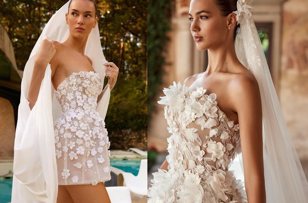 FIORI 3D ABITO DA SPOSA