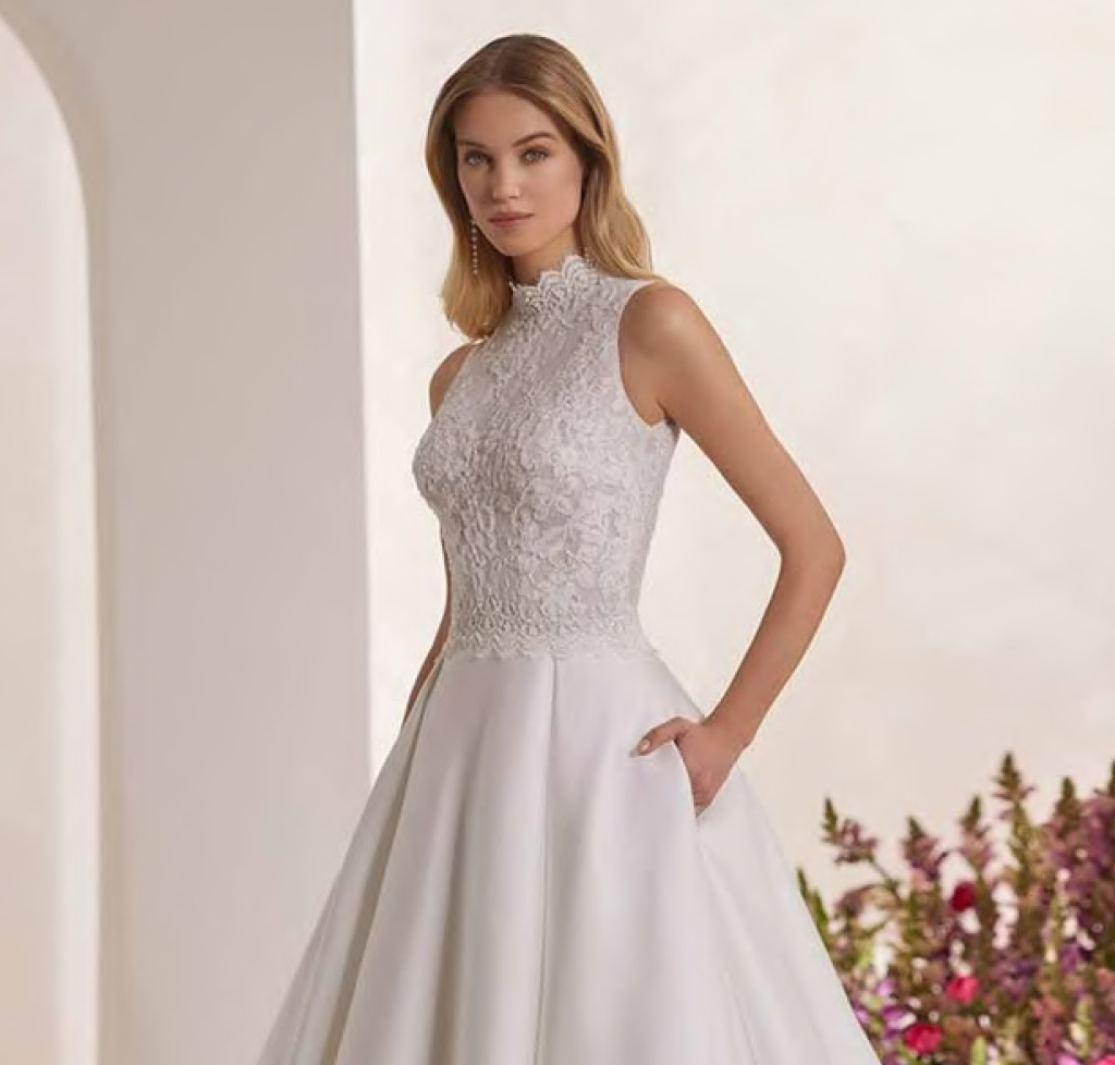 abito da sposa rosa clara couture 2025 pizzo